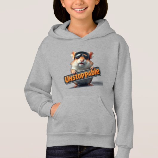 Sweat-shirt mignon pour hamster – « Inarrêtable »  (Devant)