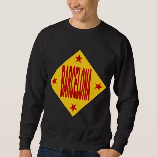 Sweat shirt noire BARCELONA (Devant)