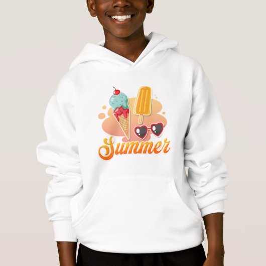 Sweat - shirts à capuche de la vibe estivale (Devant)
