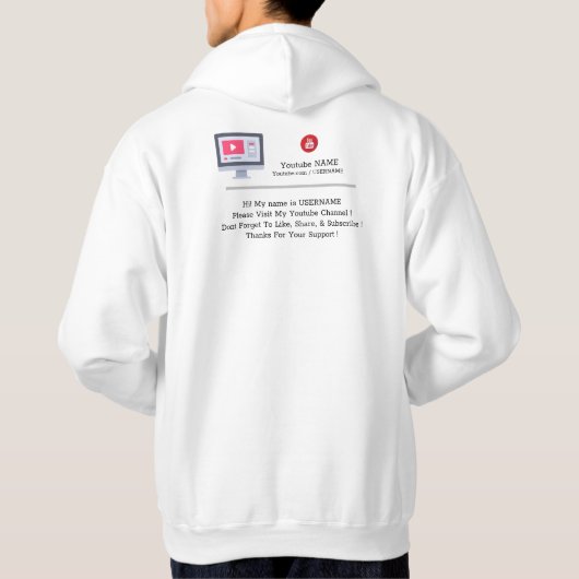 Sweat - shirts à capuche Youtube (Dos)