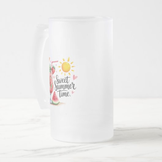 Sweat Summertime  Matglas Bierpul (Voorkant links)