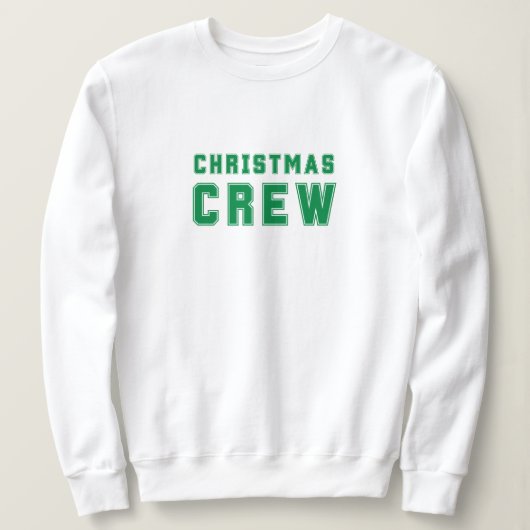Sweat vert de l'équipage de Noël (Design devant)