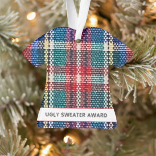 Sweater Award Coloré Plaid Year Fun Party