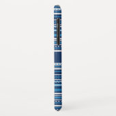 Sweater Blauw Wit Streep Kerstmis Gepersonaliseerd Case-Mate iPhone Case (Achterkant/links)