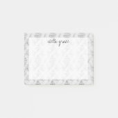 Sweater Weather | Bleek grijs kabelpatroon Post-it® Notes (Voorkant)