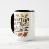 Sweater Weather Enthusiast | Halloween Gifts Mok (Voorkant links)