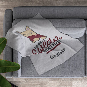 Sweater Weather French Bulldog Fleece Deken