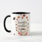 Sweater Weather & Hot Coffee Mug | Cozy Fall Gift Mok (Links)