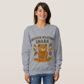 Sweater Weather Snark Sweatshirt | Funny Fall Bear (Voorkant volledig)