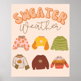 Sweater Weer Herfst Theme Poster