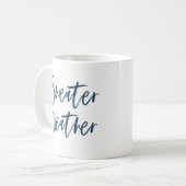 Sweater Weer Navy Script Vakantie Koffiemok (Voorkant links)