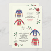 Sweaters de Noël Invitation de fête de Noël (Devant / Derrière)