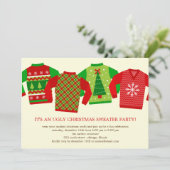 Sweaters de Noël moches Invitation de fête de Noël (Debout devant)
