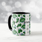 Sweaters d'hiver nordiques et Mittens Green Mug