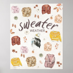 Sweather Weather Herfst herfst Cozy Poster
