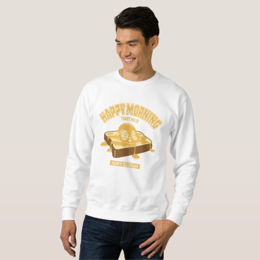 SWEATSHIRT ハニーアイストースト（アレンジトースト 風）（カレッジ風イラスト） (Devant entier)