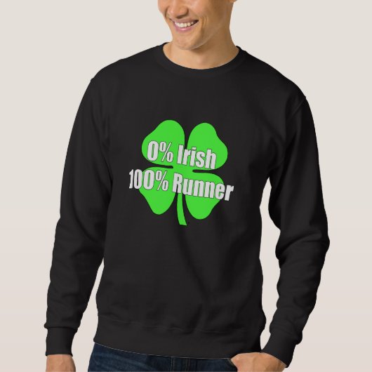 Sweatshirt 0 Irlandais 100 Shamrock St Patrick's Running F (Devant)