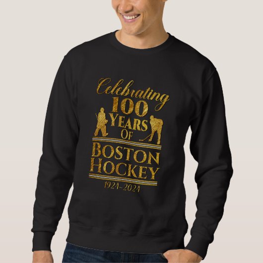 Sweatshirt 100 Ans De Hockey À Boston (Devant)