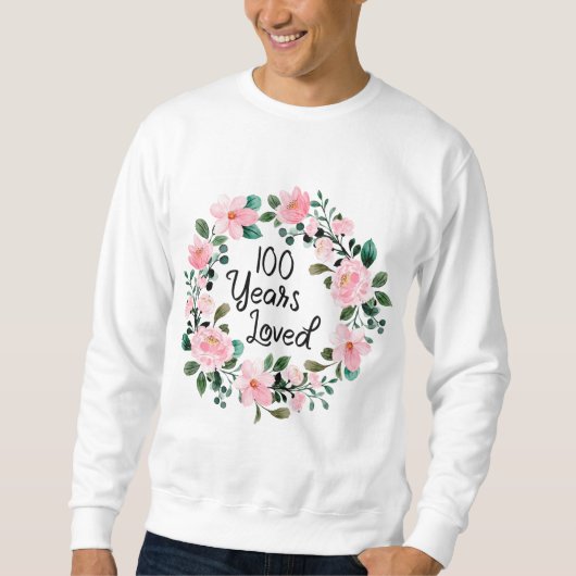 Sweatshirt 100 ans Hommes aimés Femmes 100 ans Cool 100e (Devant)