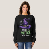 Sweatshirt 100% Cette Sorcière Halloween (Devant entier)