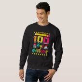 Sweatshirt 100 Days Awesome Colorful School Pencil Kids Study (Devant entier)
