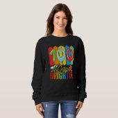 Sweatshirt 100 Days Brighter For Teachers And Kids Students   (Devant entier)