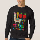 Sweatshirt 100 Days Llama Alpaca Pun Meme Sarcastic 100th Day (Devant)