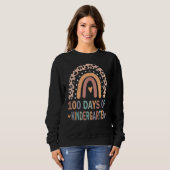 Sweatshirt 100 Days Of Kindergarten School Teacher Smarter Ra (Devant entier)