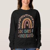 Sweatshirt 100 Days Of Kindergarten School Teacher Smarter Ra (Devant)