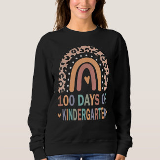 Sweatshirt 100 Days Of Kindergarten School Teacher Smarter Ra