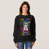 Sweatshirt 100 Days of Magical Learning School Smarter Dabbin (Devant entier)