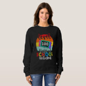 Sweatshirt 100 Days of School Boys Retro 100th Day School Gir (Devant entier)