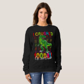 Sweatshirt 100 days of school dinosaur boys kids 100th day 3r (Devant entier)