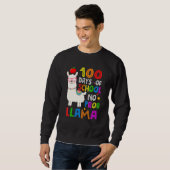 Sweatshirt 100 Days Of School Funny No Probllama Llama 100th  (Devant entier)