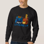 Sweatshirt 100 Days of School Leveling Up Gamer 100th day Tea (Devant)