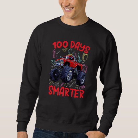 Sweatshirt 100 Days Of School Monster Truck   Boys Toddler (Devant)
