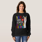 Sweatshirt 100 Days Of School No Prob Llama Llama Teacher 100 (Devant entier)