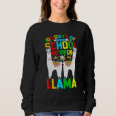 Sweatshirt 100 Days Of School No Prob-llama Llama Teacher And (Devant)