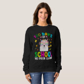 Sweatshirt 100 Days Of School No Prob-llama Llama Teacher And (Devant entier)