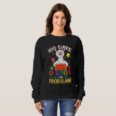 Sweatshirt 100 Days of School No Probllama Llama Teachers Stu (Devant entier)