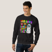 Sweatshirt 100 Days Of School No Probllama Shirts, Teacher Ll (Devant entier)