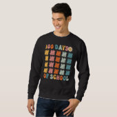 Sweatshirt 100 Days of School Retro Happy 100th Day (Devant entier)