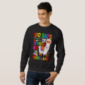 Sweatshirt 100 Days Of School Shirt No Probllama Llama 100th  (Devant entier)