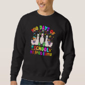 Sweatshirt 100 Days of School Shirt No Probllama Llama for Te (Devant)