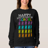 Sweatshirt 100 Days Of School Student Teacher (Devant)