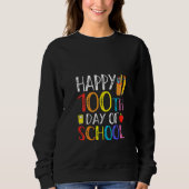 Sweatshirt 100 Days Of School Teacher And Student (Devant)