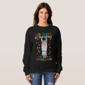 Sweatshirt 100 Days Of Second 2nd Grade No Prob Llama Teacher (Devant entier)