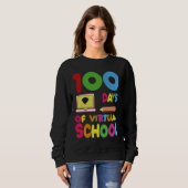 Sweatshirt 100 Days Of Virtual School 2023 (Devant entier)