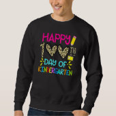 Sweatshirt 100 Days Smarter 100th Day Of Kindergarten Leopard (Devant)