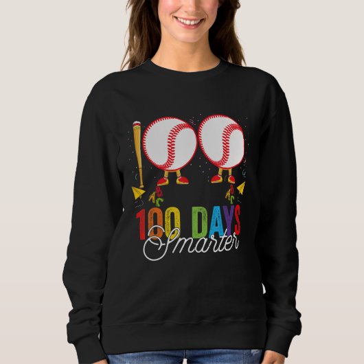 Sweatshirt 100 days smarter Baseball For Teachers And Kids St (Devant)